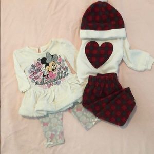 2 baby girl outfits sz 3-6 mos